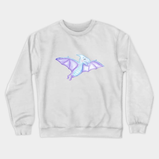 Cute Pterodactyl Crewneck Sweatshirt by DreamLoudArt